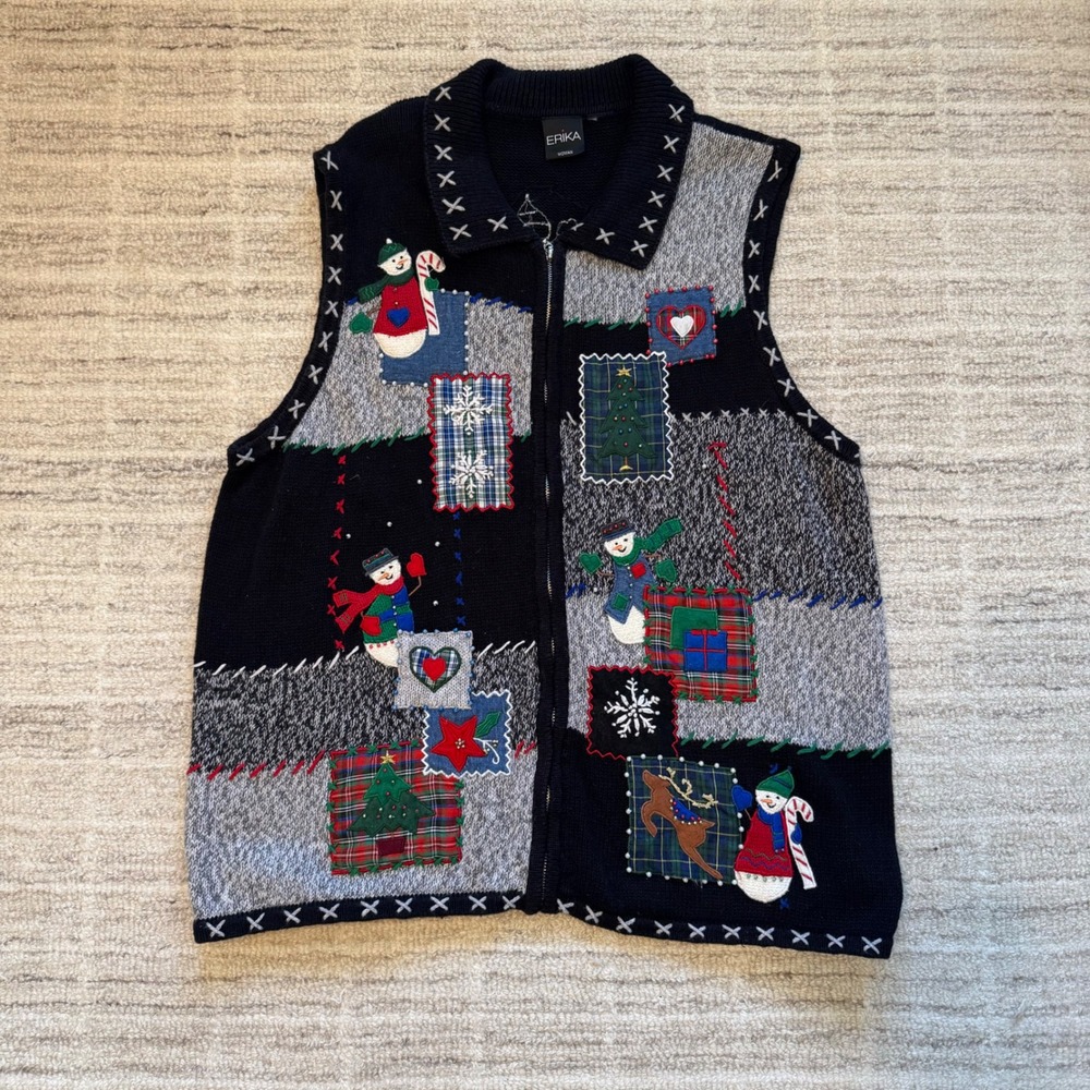 Vintage Holiday Sweater Vest